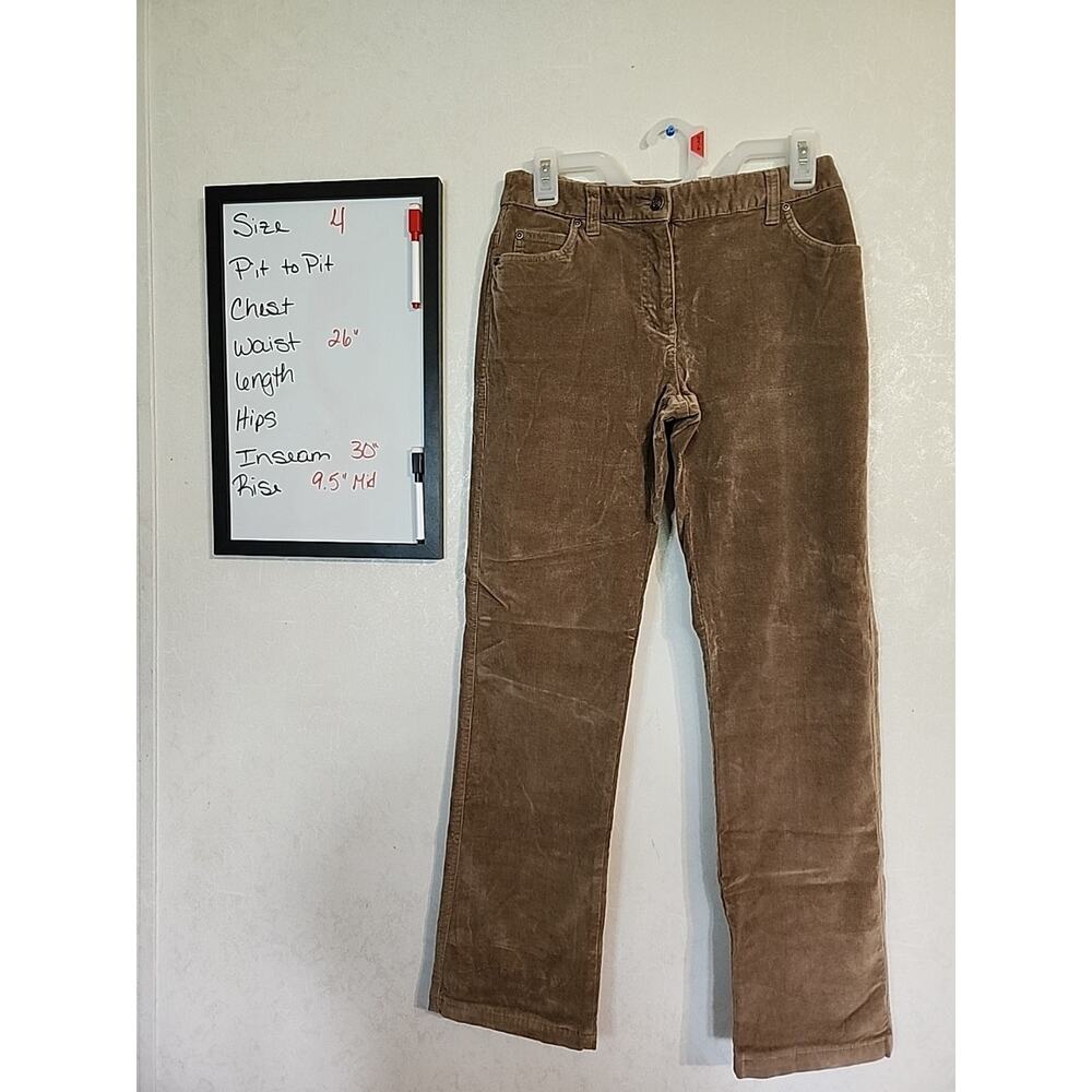 B Moss Clothing Company Pants Womens Corduroy Stretch sz 4 Brown
